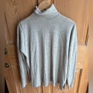 J. Crew Merino Wool Sweater in Light Grey